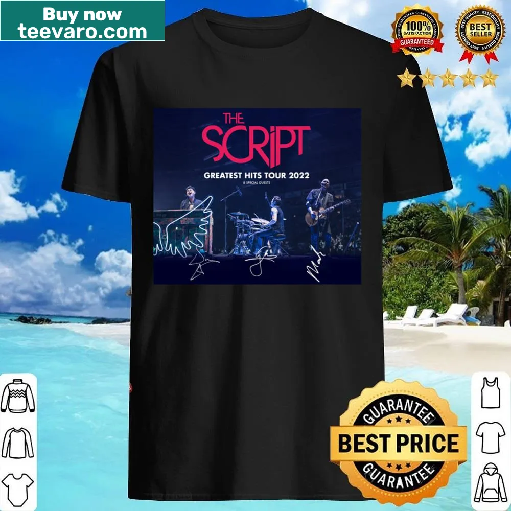 Vintage-inspired shirt with tour signatures celebrating live music events