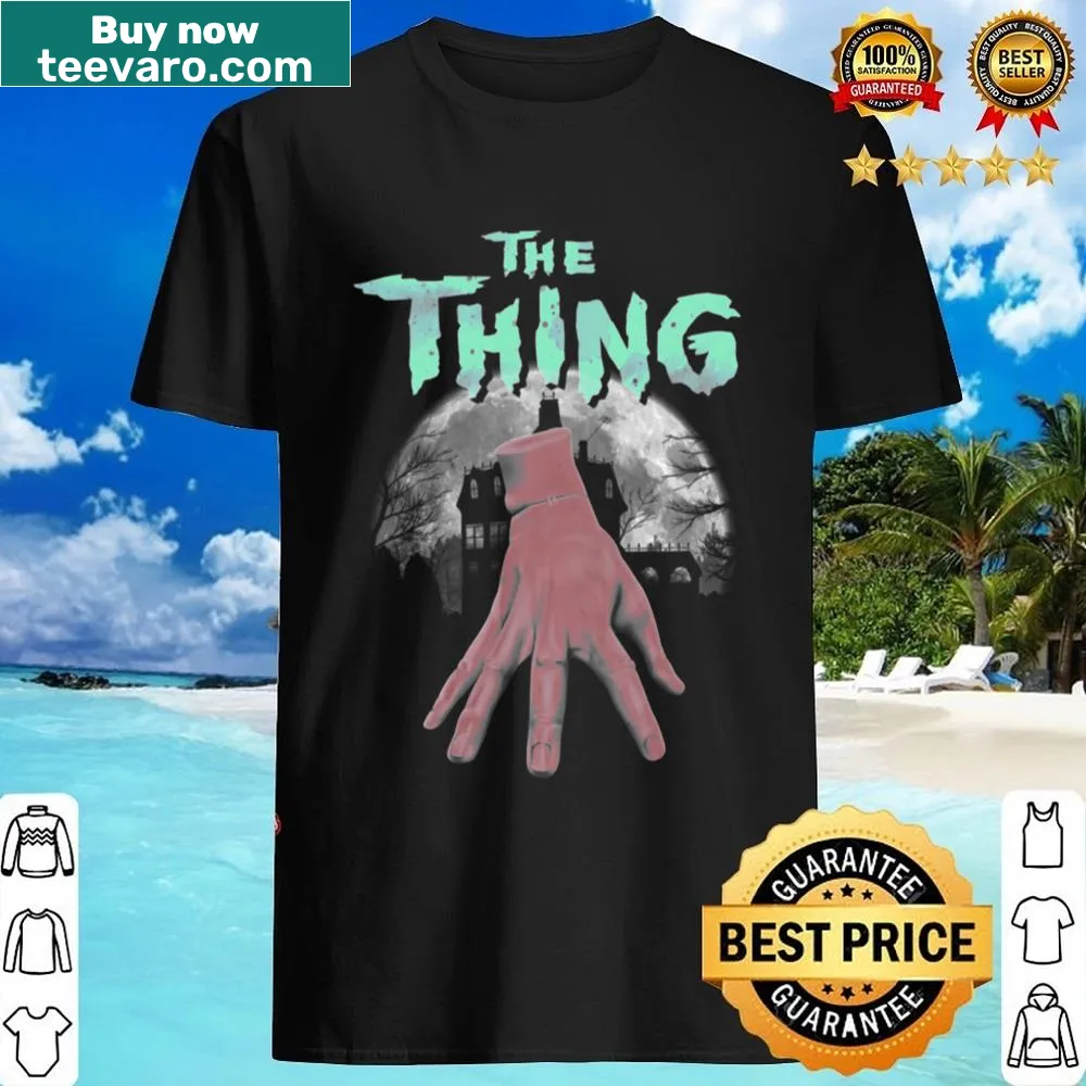 Edgy horror-themed shirt with 'Beware Of The Thing' text