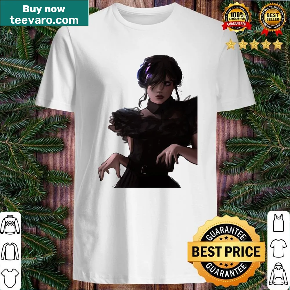 Active shirt featuring a Wednesday Addams inspired design