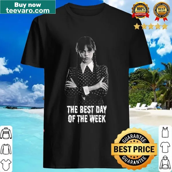 Wednesday Addams t-shirt celebrating Wednesday as the best day