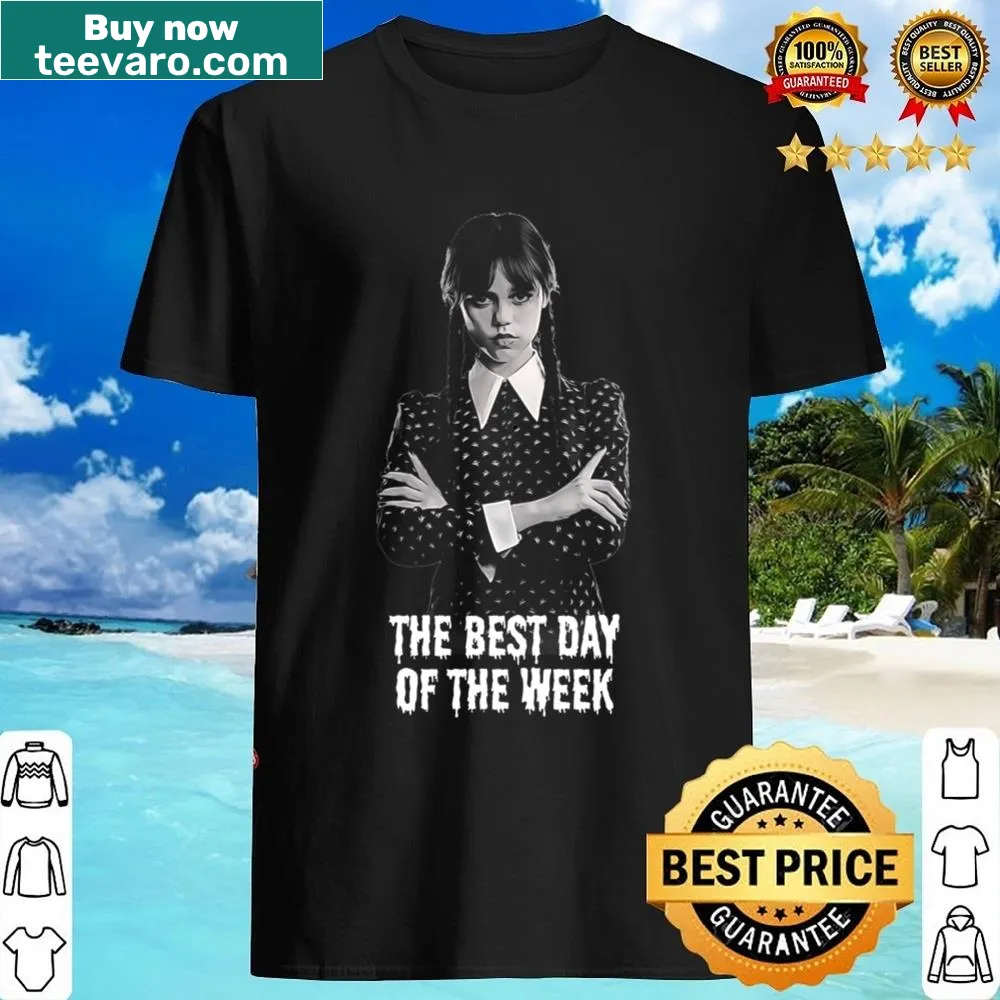 Wednesday Addams t-shirt celebrating Wednesday as the best day