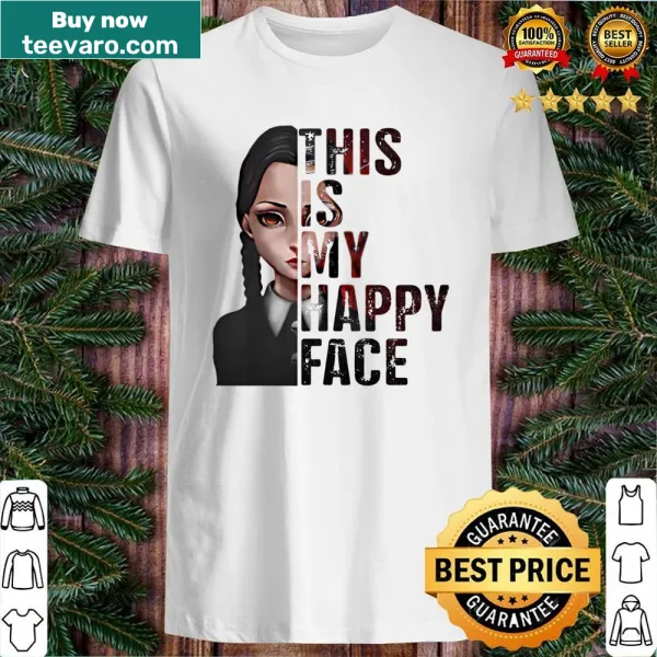 Kawaii Wednesday Addams shirt with her signature braids and smile