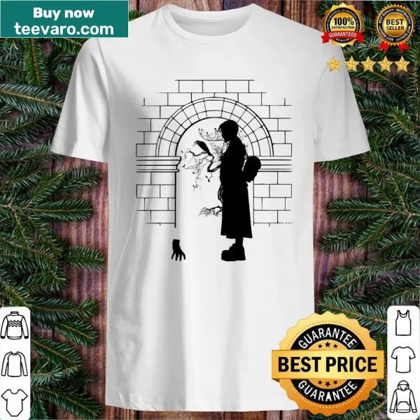 Illustration of Thing, the hand from Wednesday Addams, on a shirt
