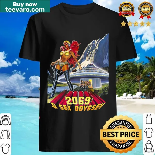 Funny space-themed graphic shirt about a sexual odyssey