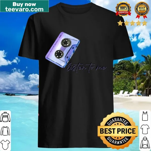 Vintage cassette tape graphic on a nostalgic 80s shirt