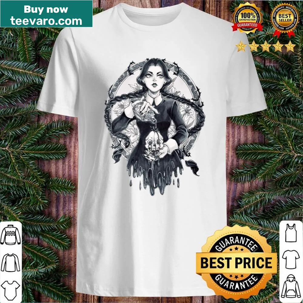 Illustrative shirt featuring iconic characters from the Addams Family