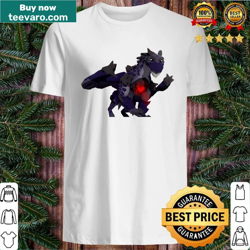 Illustration of a mythical dragon on an anime shirt