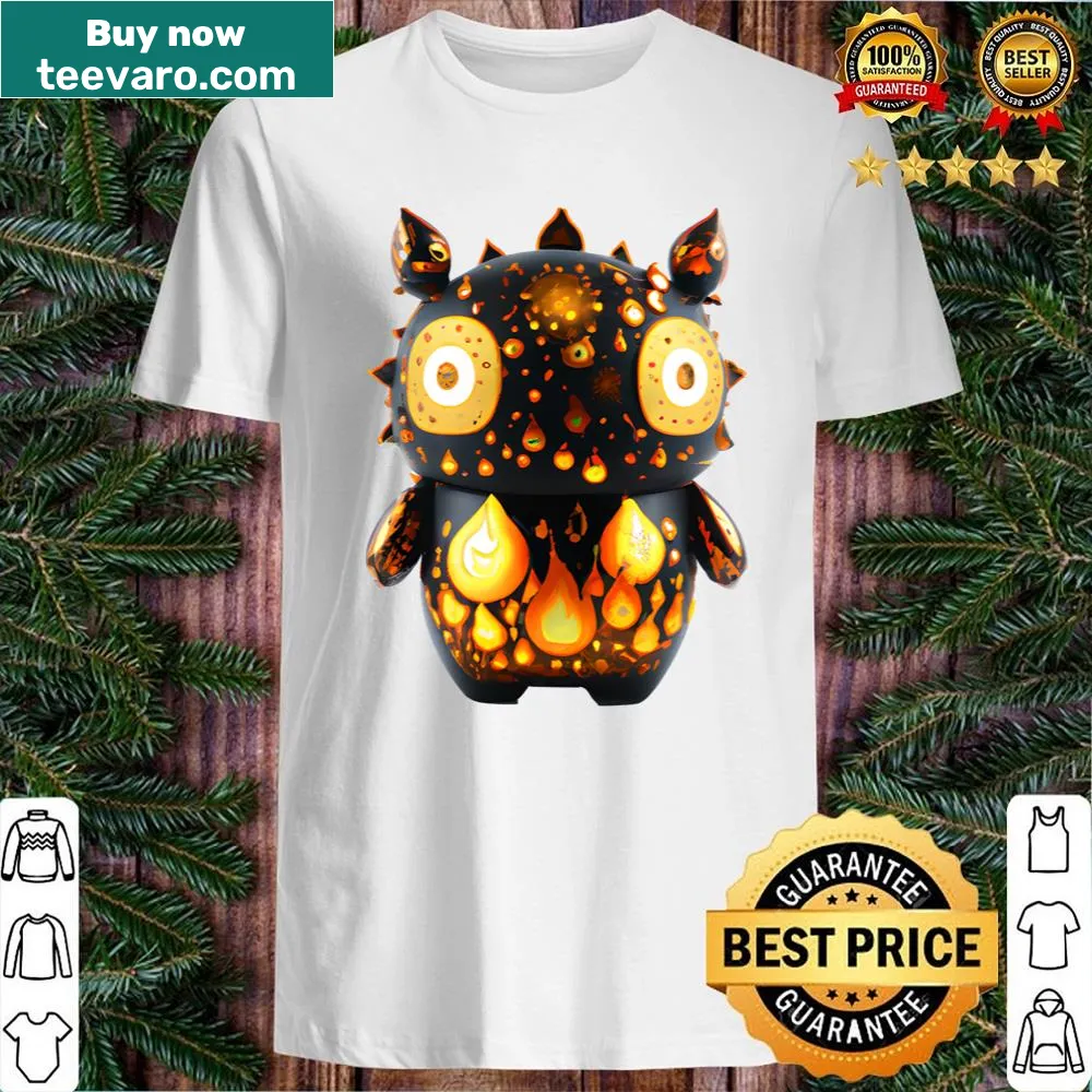 Cute cartoon Baby Fire Alien graphic on shirt