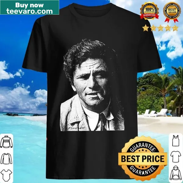 Illustration of Columbo's portrait on a comfortable shirt