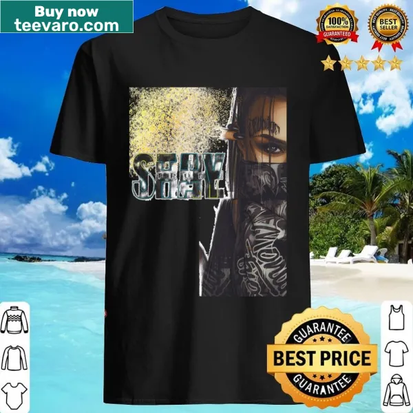 Adorable shirt with a variety of cute stickers and illustrations