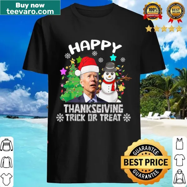 Funny holiday shirt featuring Joe Biden and festive sayings