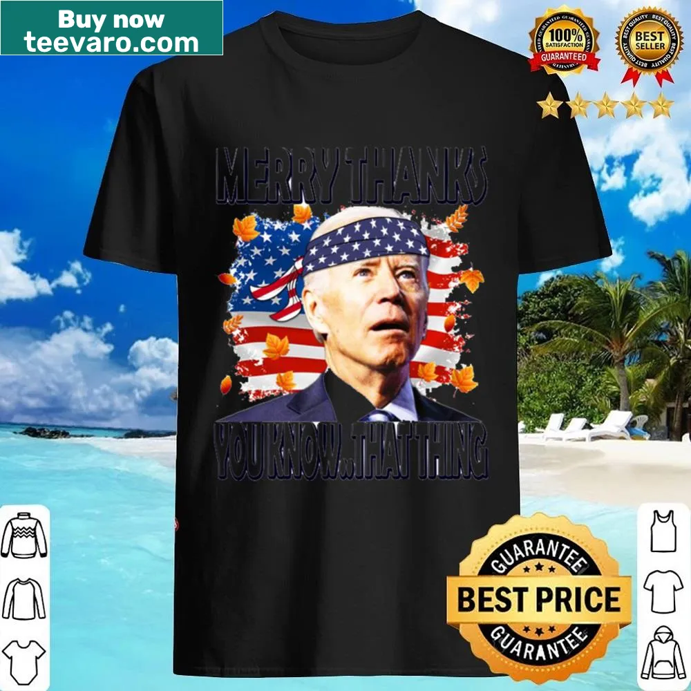 Humorous shirt with Joe Biden in a Santa hat for Thanksgiving
