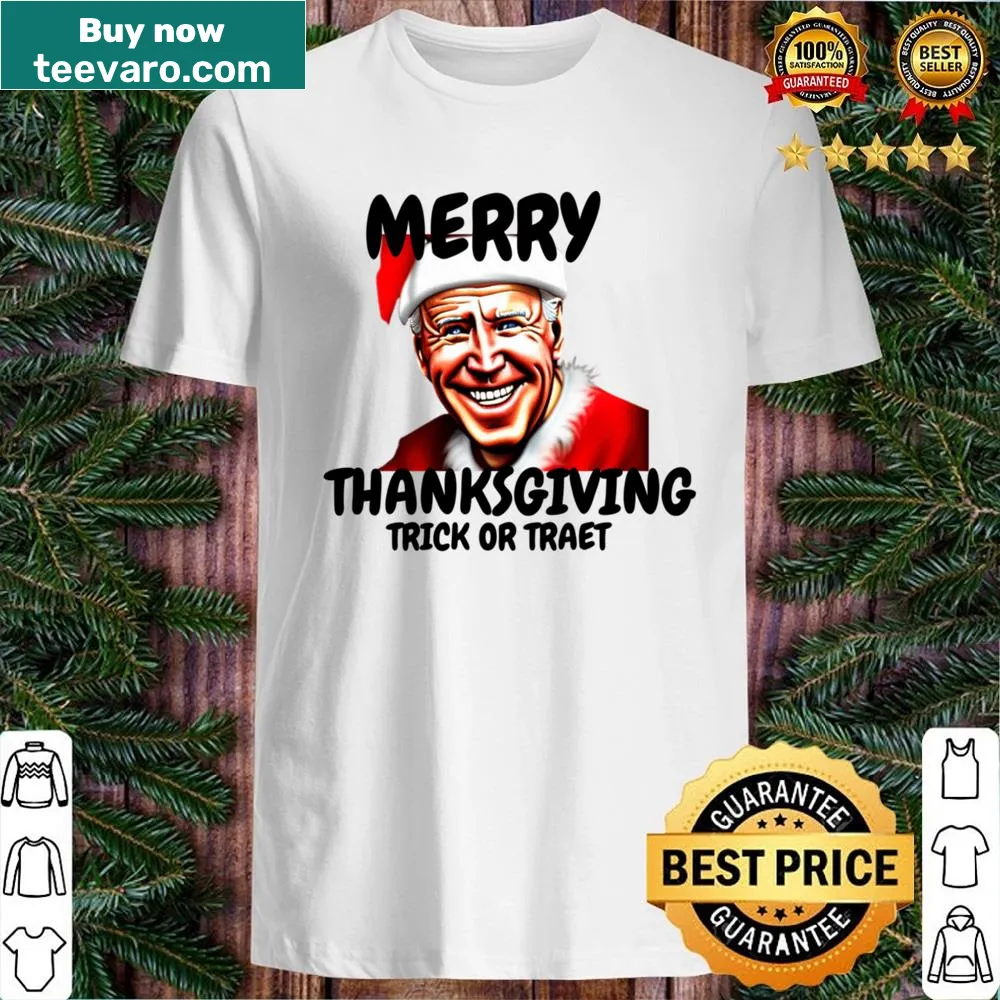 Playful holiday shirt featuring Joe Biden for Thanksgiving and Christmas