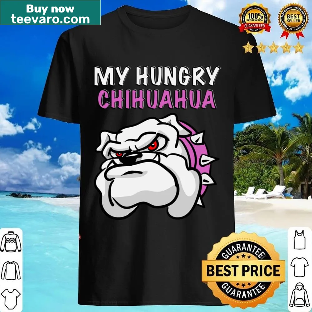 Illustration of a hungry chihuahua with text 'My Hungry Chihuahua'