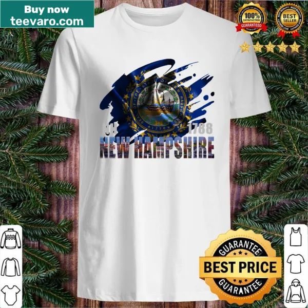 T-shirt featuring 'New Hampshire 1788' with a historical design