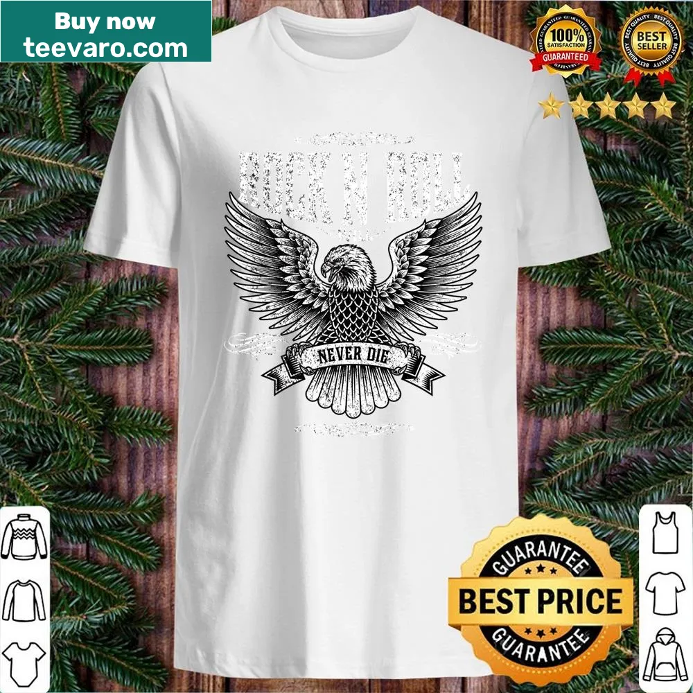 Illustration of a rock-inspired eagle on a t-shirt