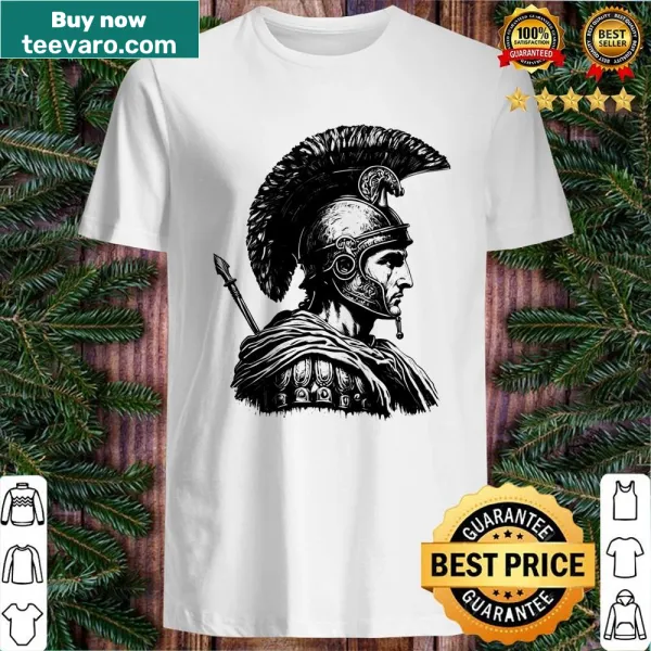 Illustration of a Roman soldier on a shirt