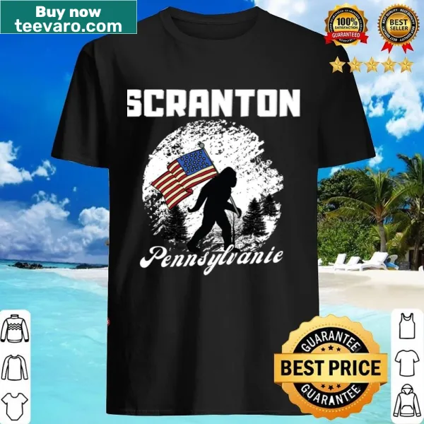 Typography featuring 'Scranton, Pennsylvania' on a t-shirt