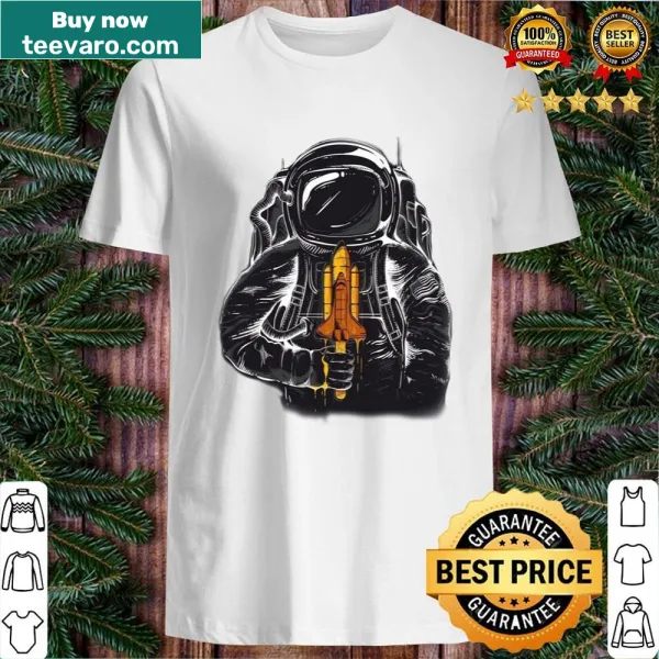 Illustration of a spaceman exploring space