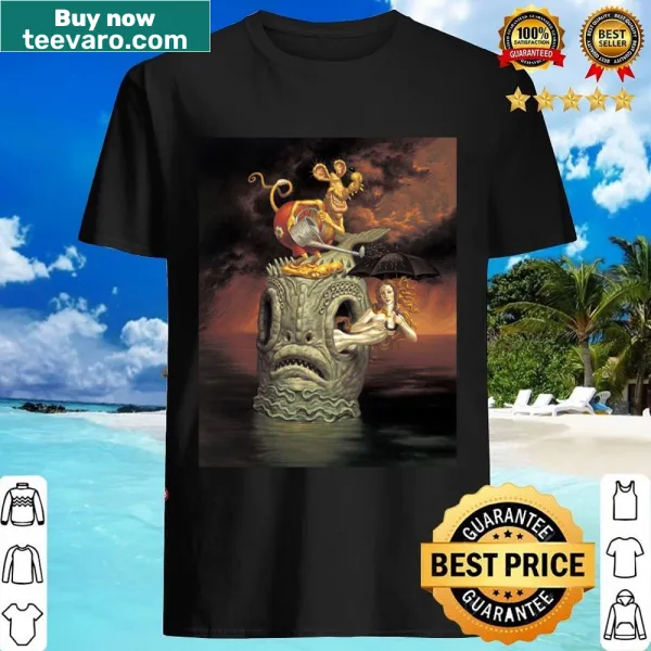 Nautical typography shirt with 'Lost At Sea 2005' text