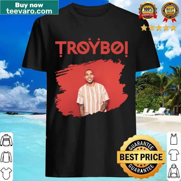 Graphic t-shirt featuring Troyboi's image and text