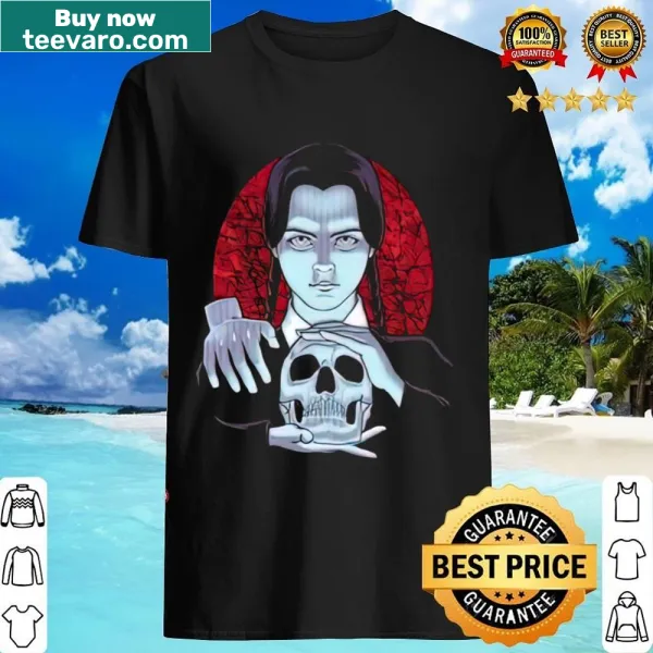 Shirt featuring a design of Wednesday Adams character