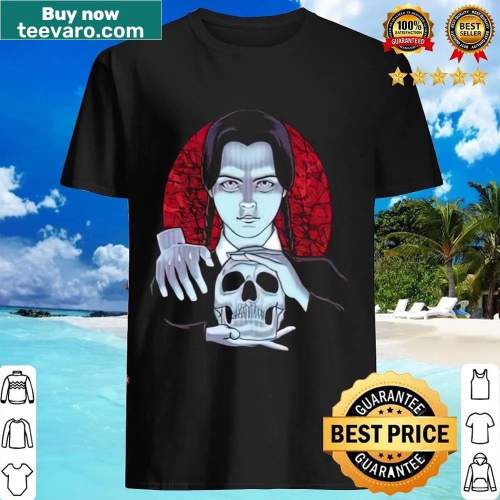 Shirt featuring a design of Wednesday Adams character