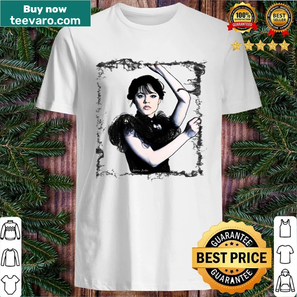Shirt featuring a dance-themed design of Wednesday Addams