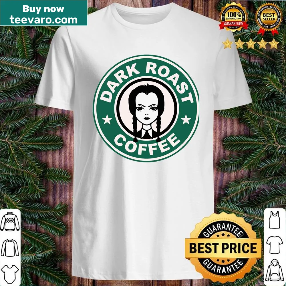 Stylish illustration of Wednesday Addams on a shirt
