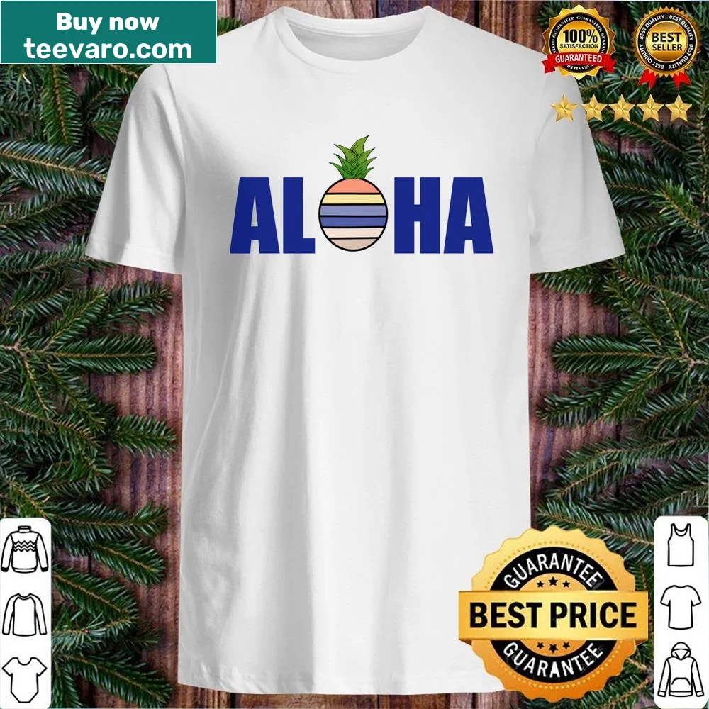 Boho art design shirt featuring Aloha greeting from Hawaii.