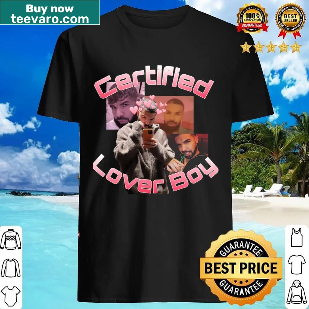 Retro-inspired shirt featuring the phrase Certified Lover Boy