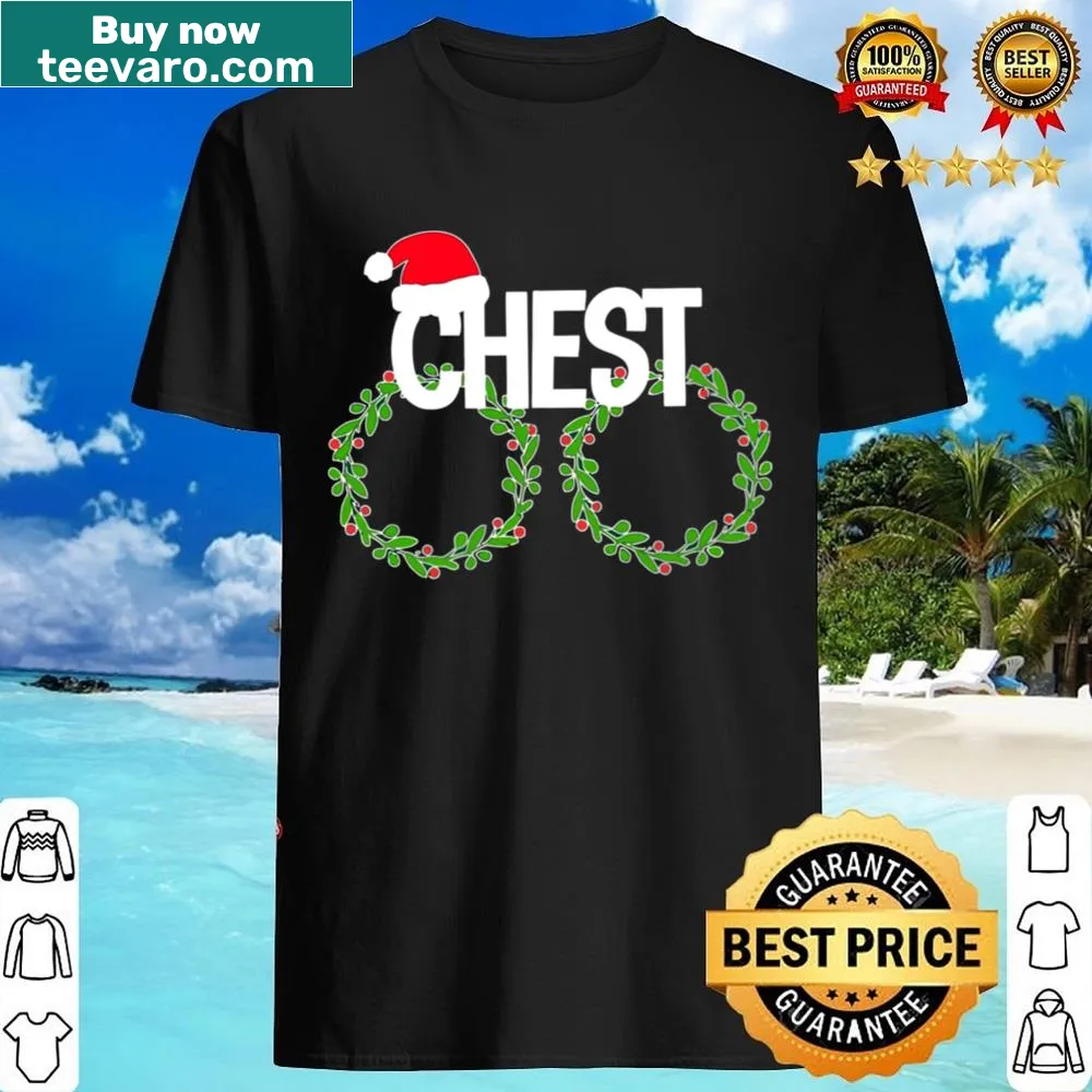 Funny Christmas couples shirt with chestnut graphics
