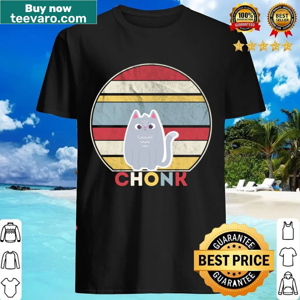 Retro vintage shirt featuring a chonk cat graphic