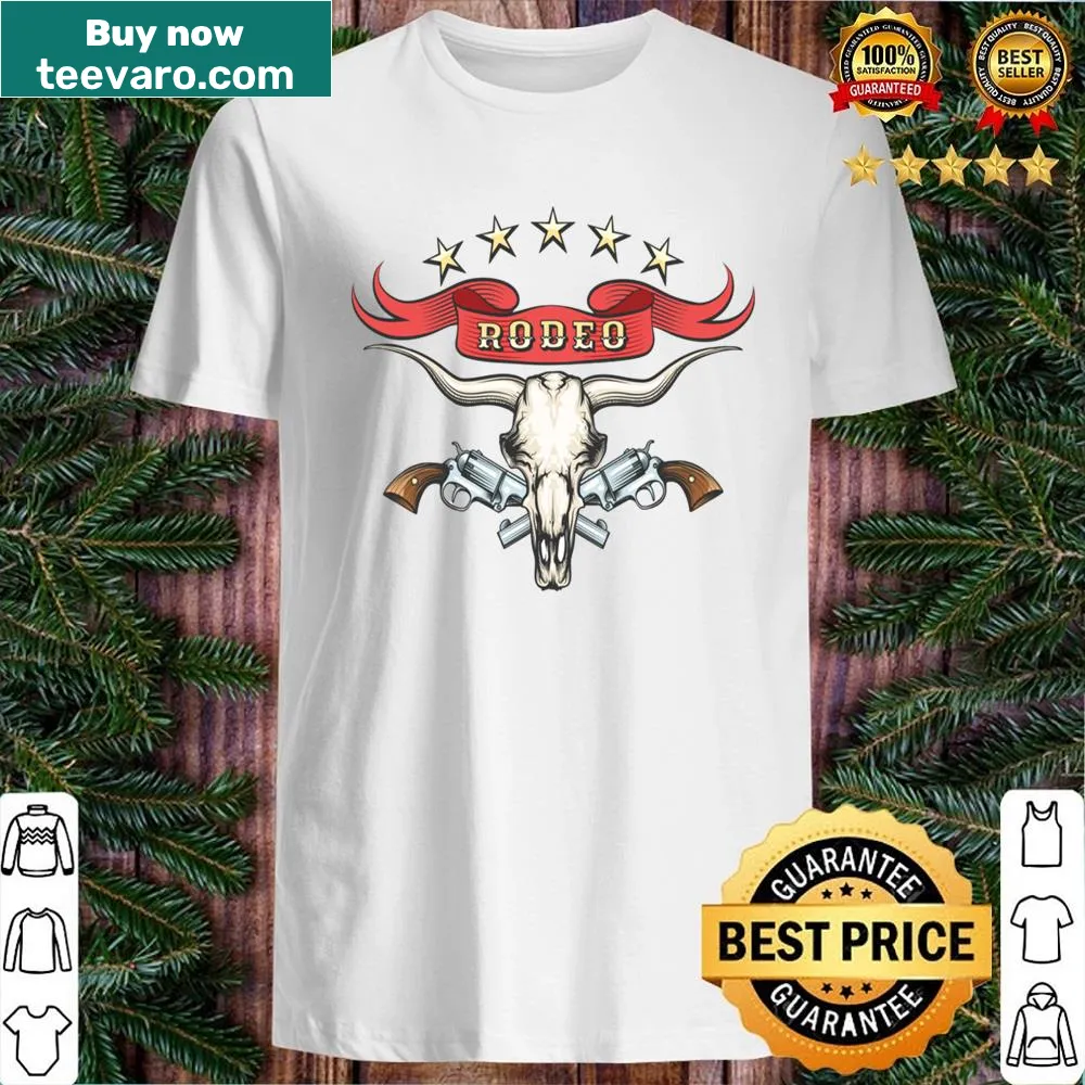 Bold graphic shirt with a bull design celebrating cowboy culture