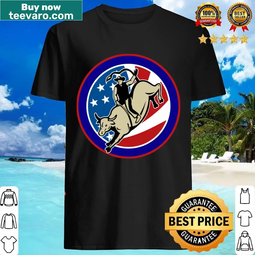 Illustration of a cowboy riding a horse next to a cow on a shirt