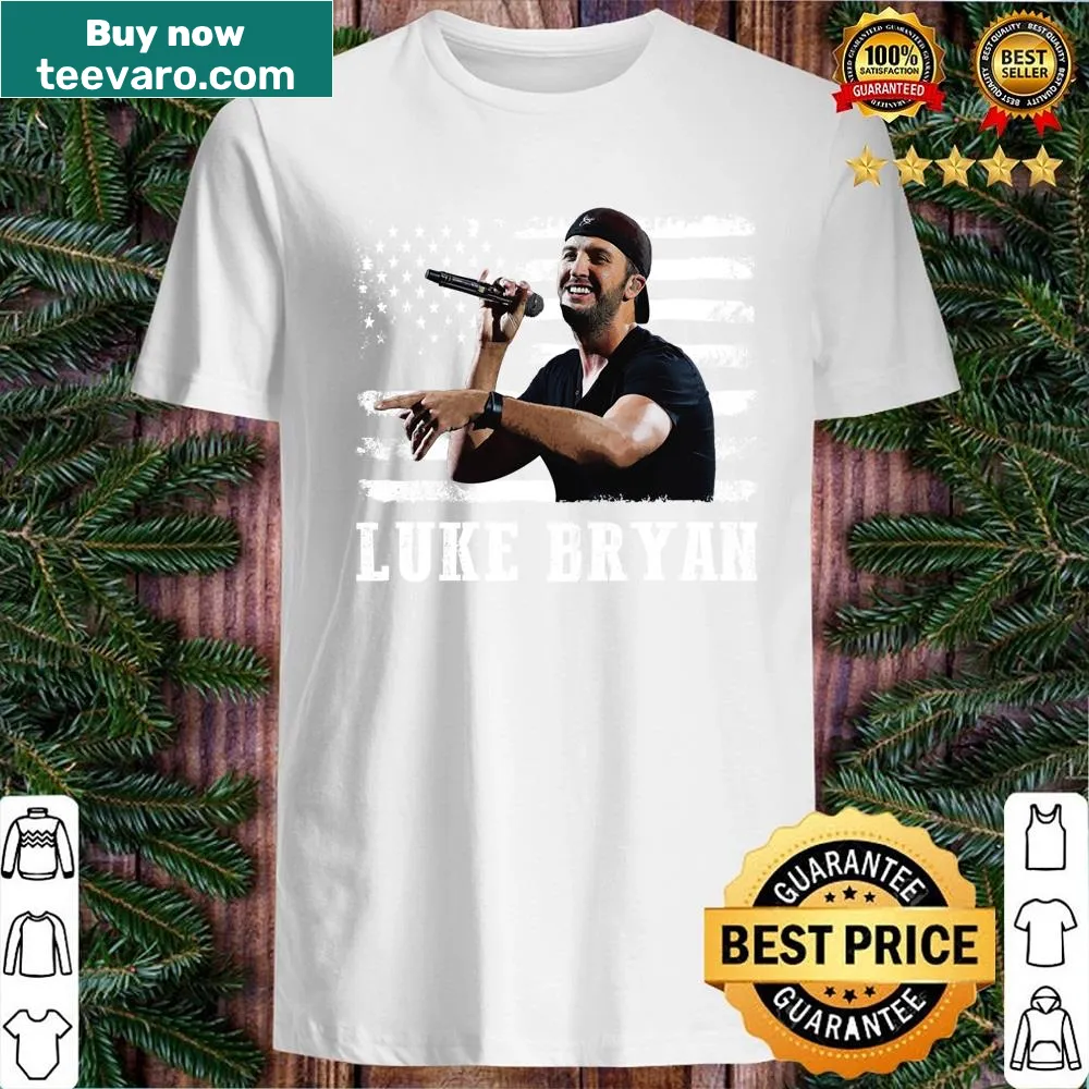 Distressed American flag and music design shirt celebrating Luke Legend