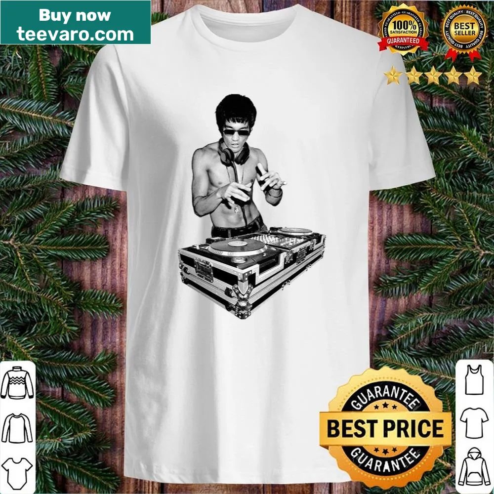 Playful DJ-themed design on a music shirt