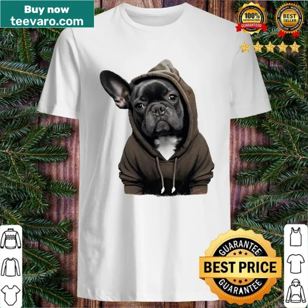 Adorable French Bulldog graphic shirt, showcasing the breed's charm