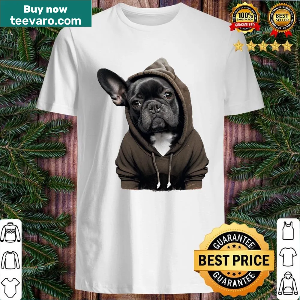 Adorable French Bulldog graphic shirt, showcasing the breed's charm