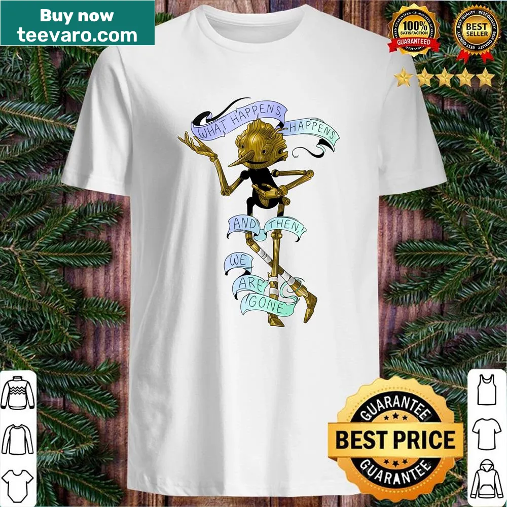 Shirt featuring whimsical graphic inspired by Del Toro's Pinocchio