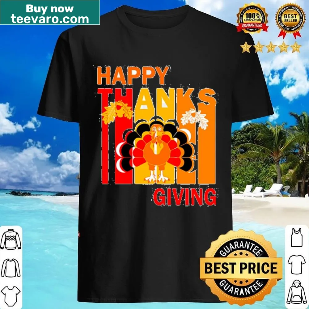 Happy Thanksgiving shirt featuring a festive typography design