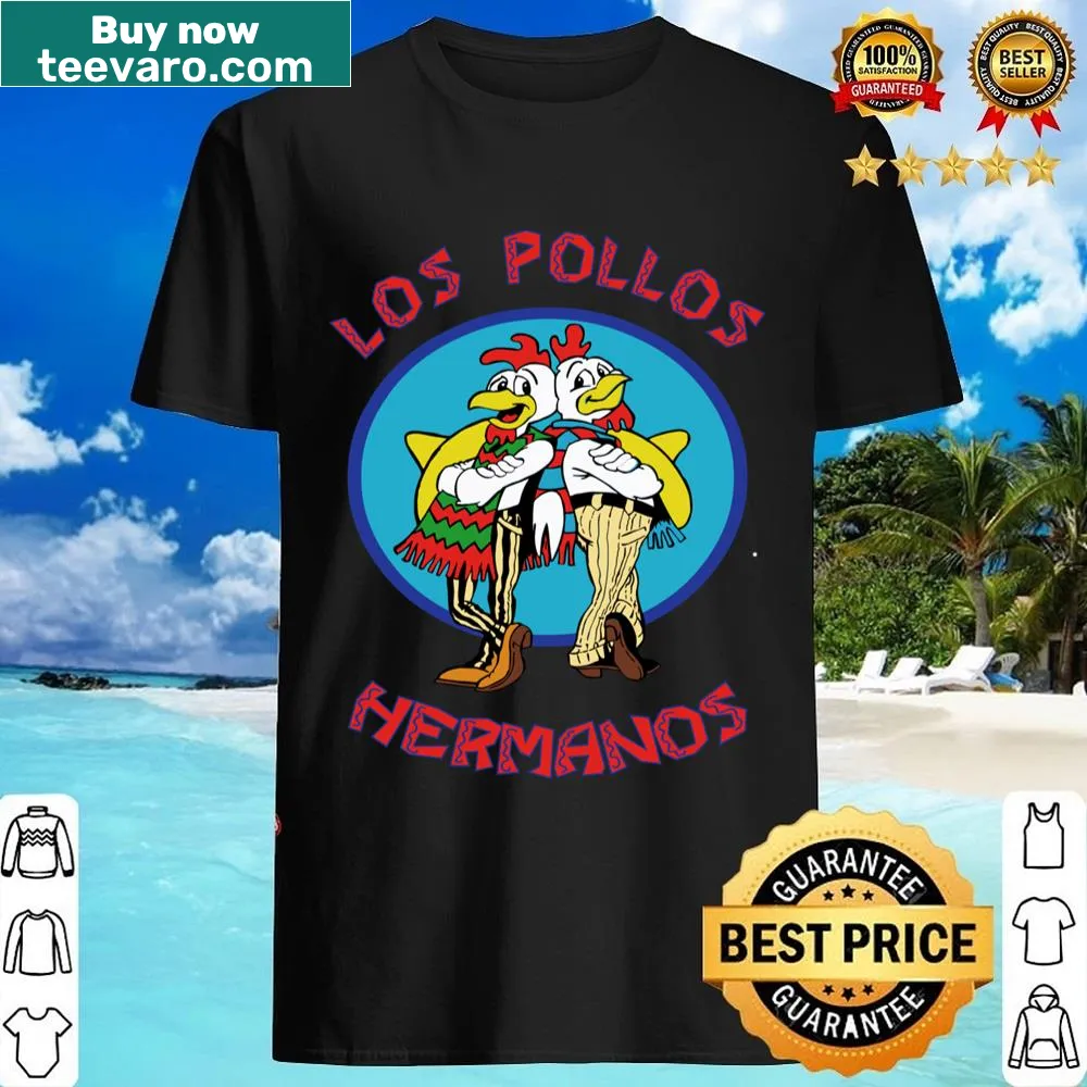 Whimsical Los Pollos Hermanos shirt featuring a chicken logo