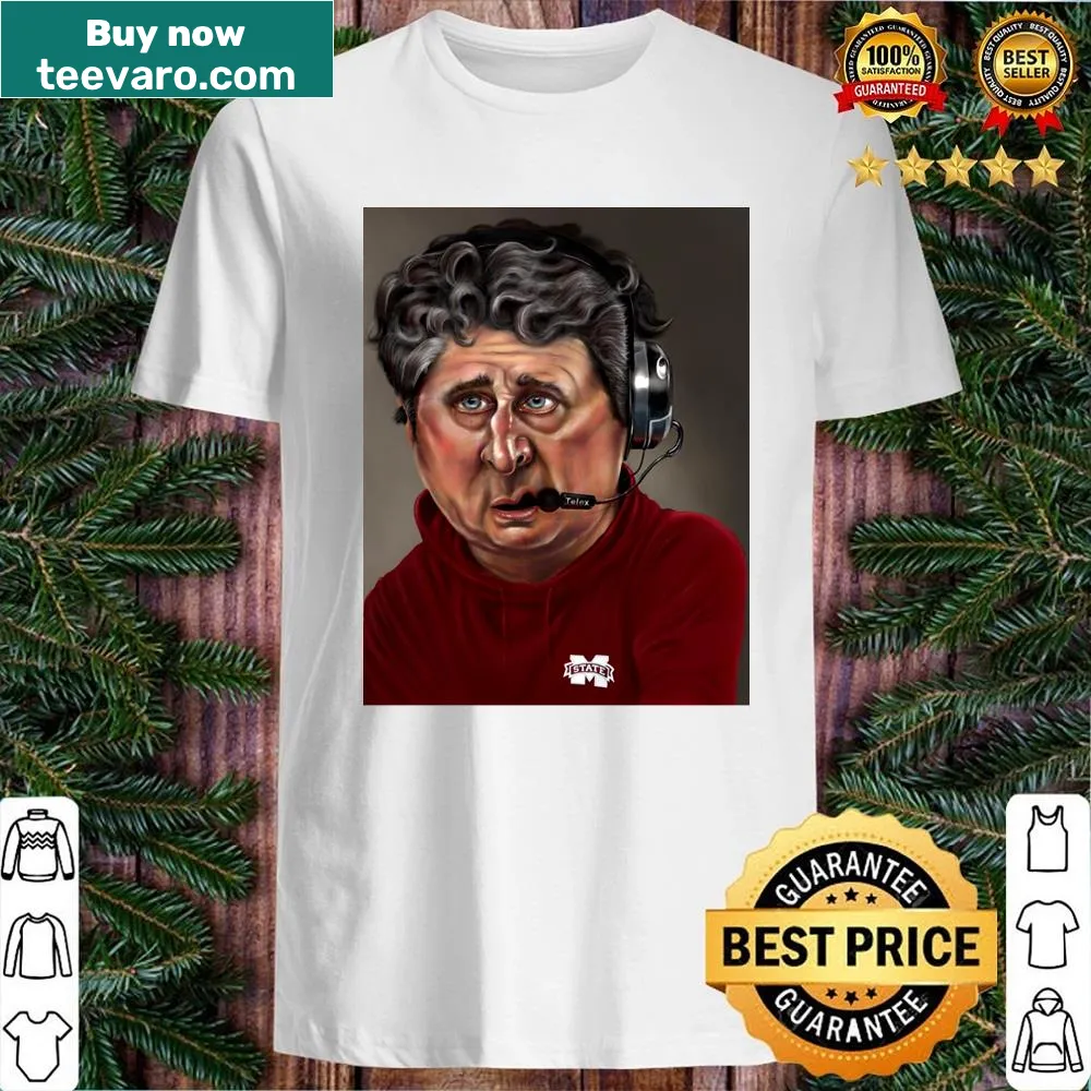 Mike Leach Football Artwork T-shirt featuring a creative design of the coach.