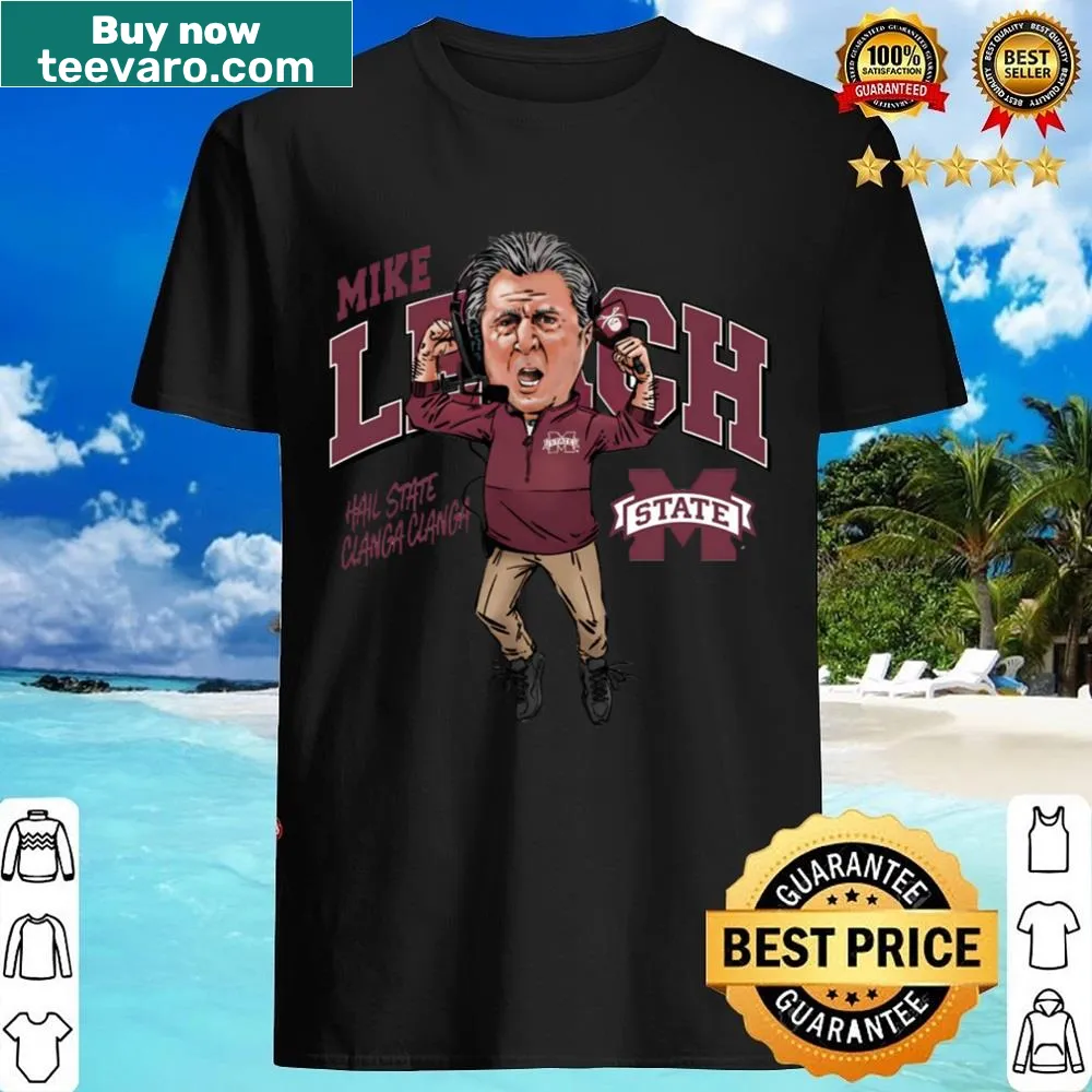 Mike Leach T-shirt featuring minimalist typography design.