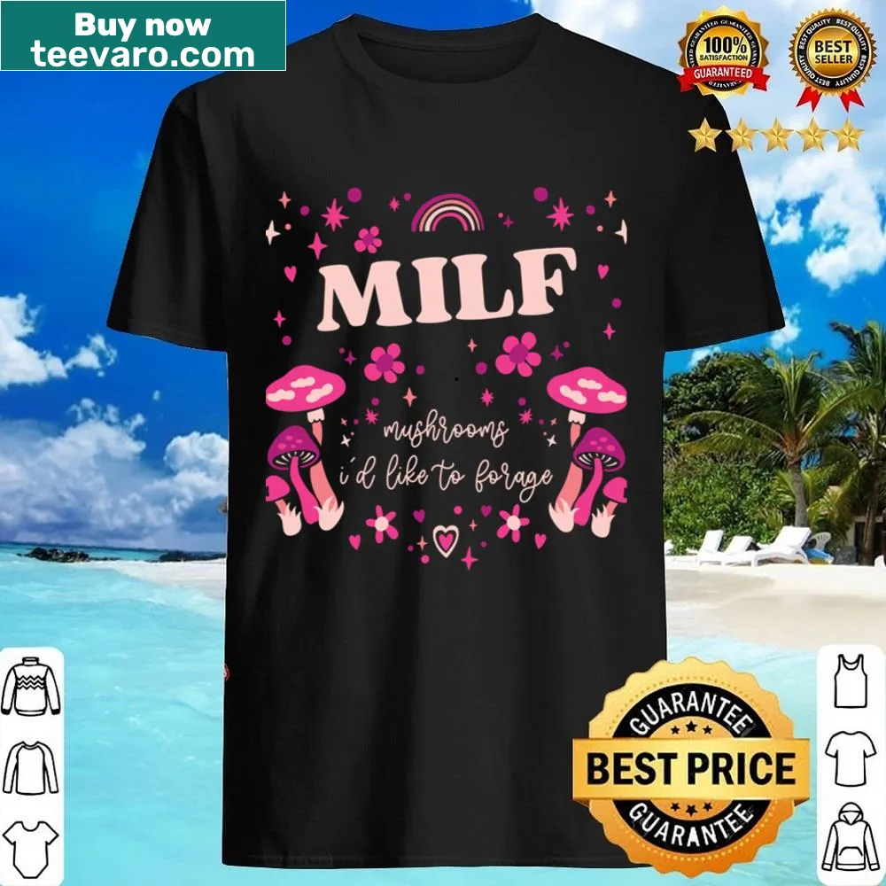 Foraging-themed shirt with mushroom text