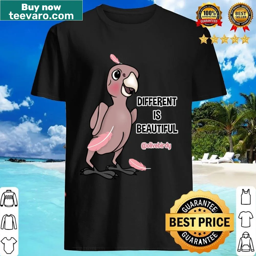 Shirt with the phrase 'Different Is Beautiful' in bold text