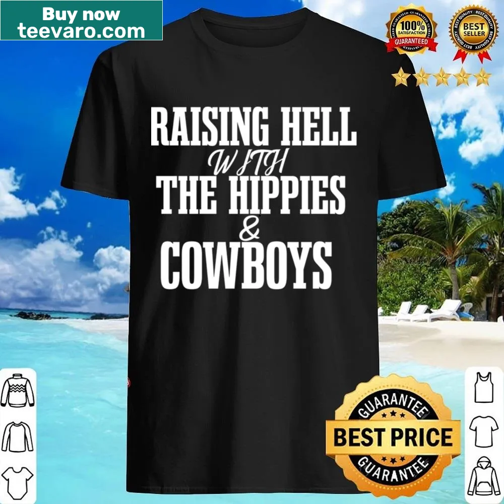 Tour shirt featuring Cody Jinks and text about hippies and cowboys