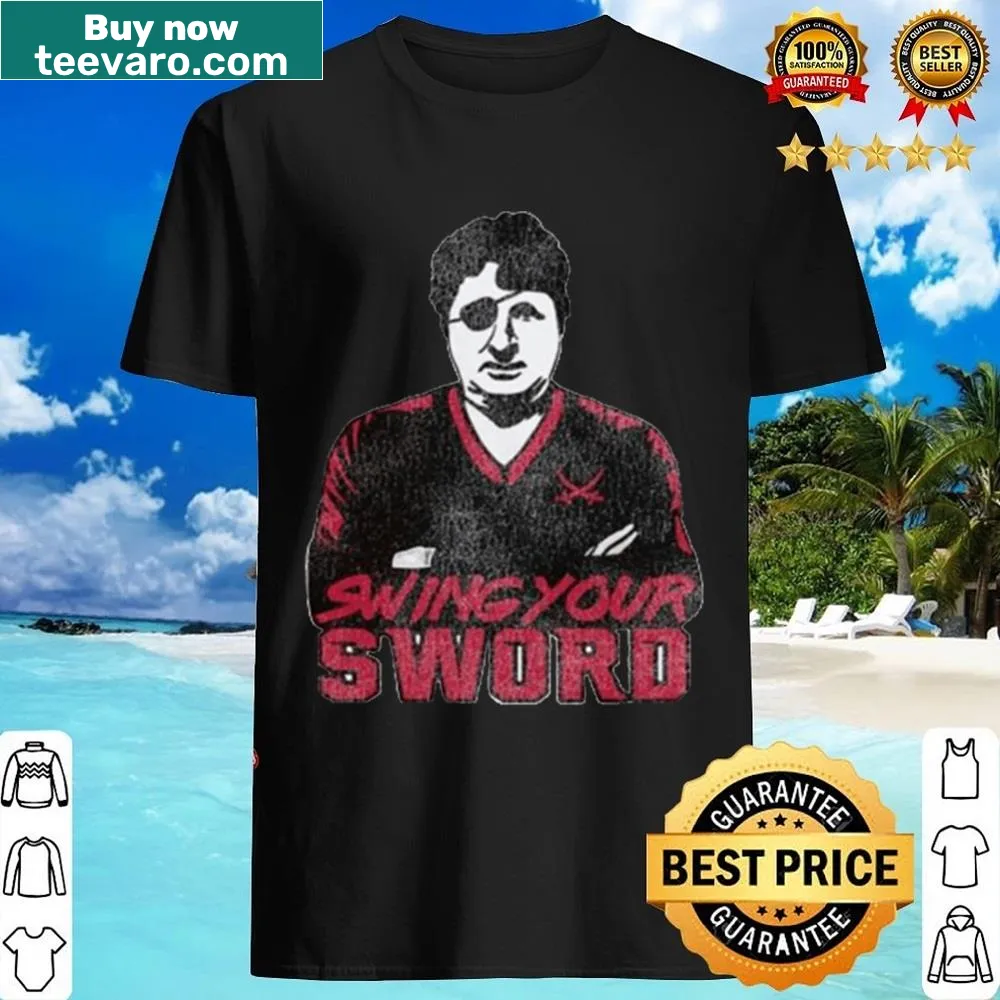 Shirt featuring 'Swing Your Sword' in tribute to Mike Leach.