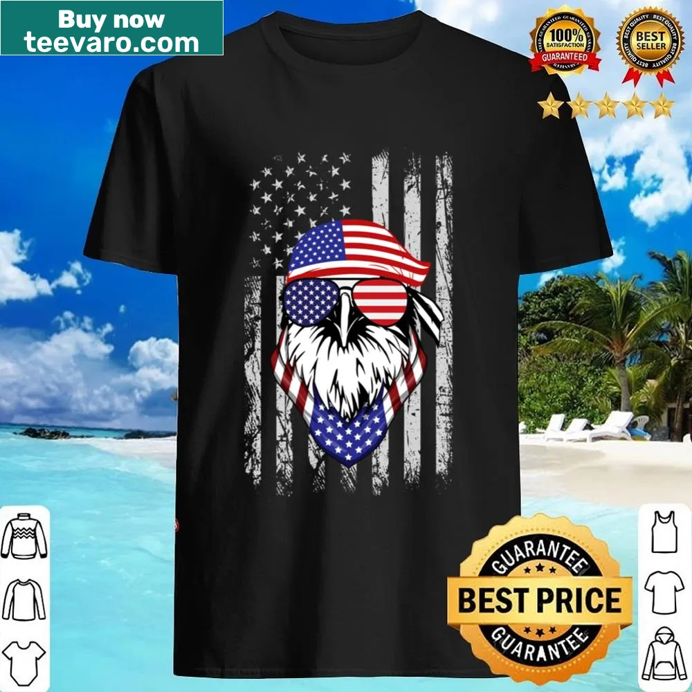 Vintage shirt featuring eagle, boxing dad, and American flag