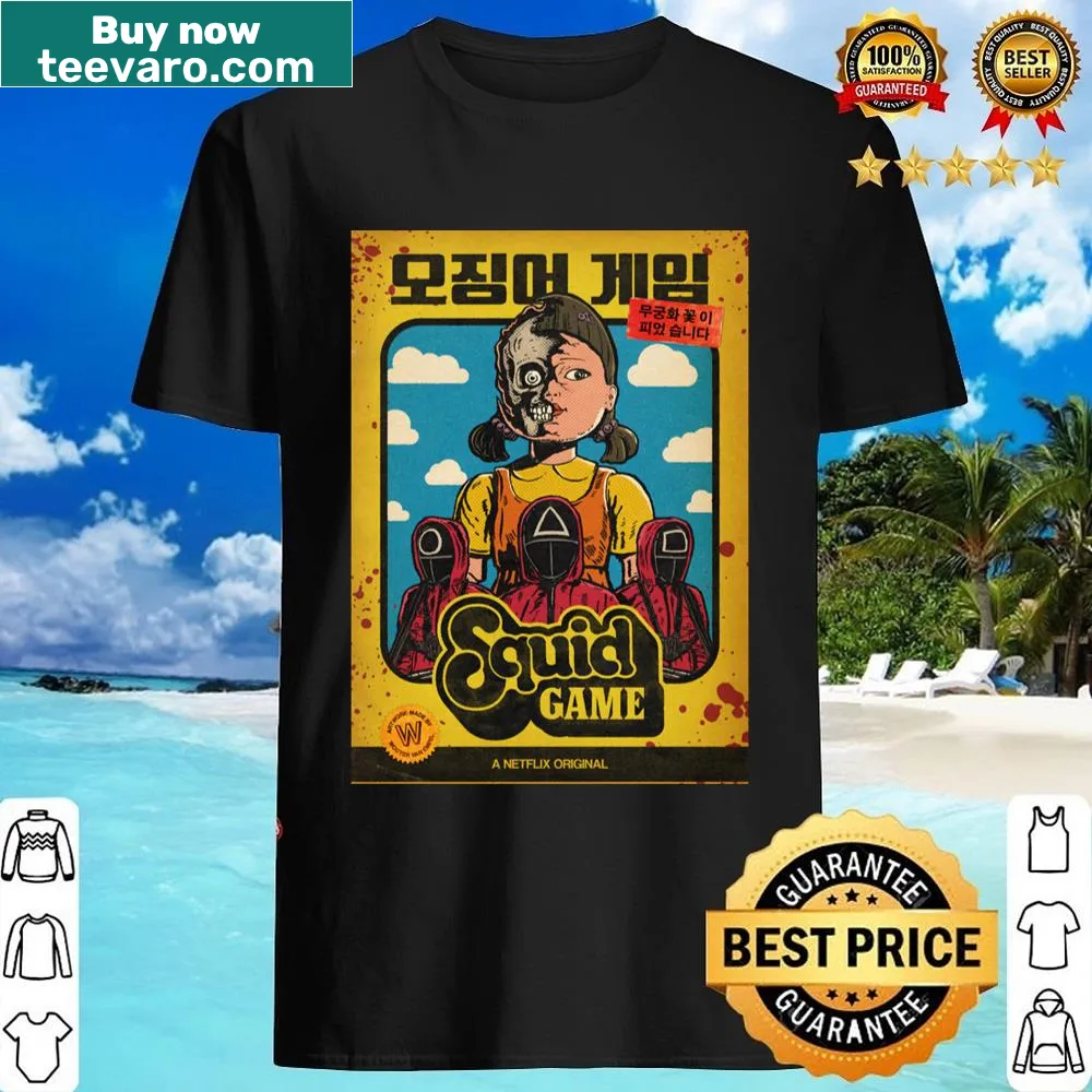 Vintage Squid Game shirt with intricate game-themed graphic